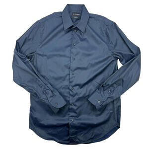 Emporio Armani Modern Fit Cotton Dress Shirt Blue Size 41 | 16